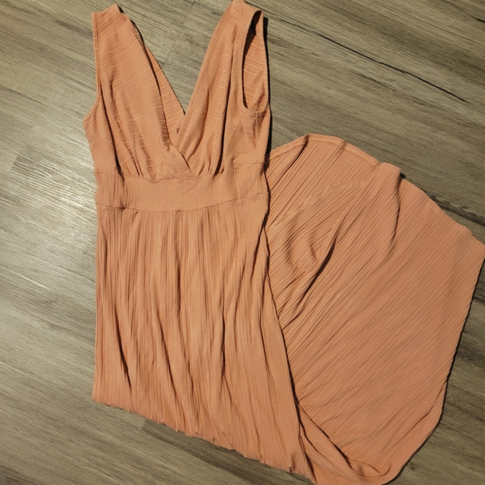 Pink slit dress